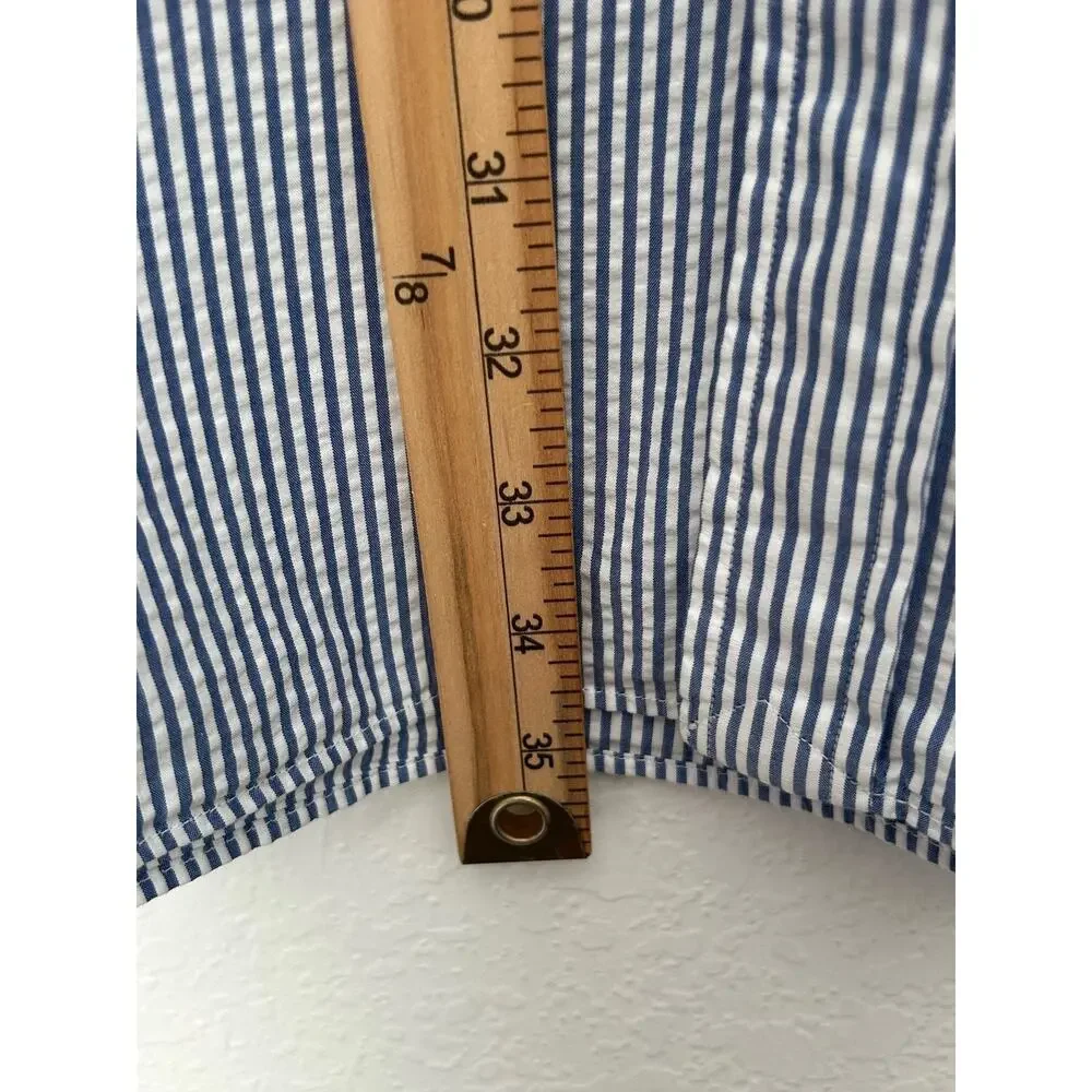 VTG Polo By Ralph Lauren Untucked Fit Striped Short Sleeve Button Down Shirt 4XB